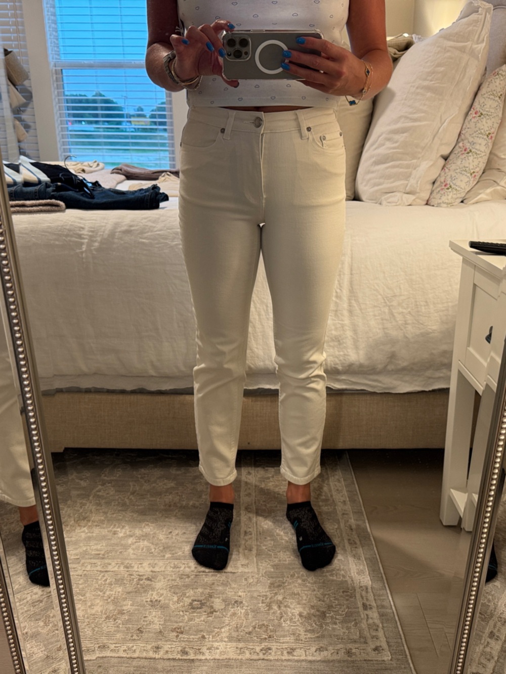 Oat New York Off-White Skinny Jeans — High-Rise Slim Fit